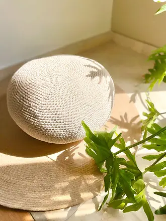 [ha0007cfka] Wheat-Spike Floor Pouf (kashmir).webp