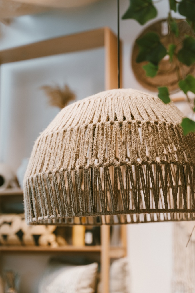 Half-circle Jute Lampshade