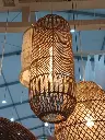 [L000B2] Woven Bamboo cylinder Chandelier .webp
