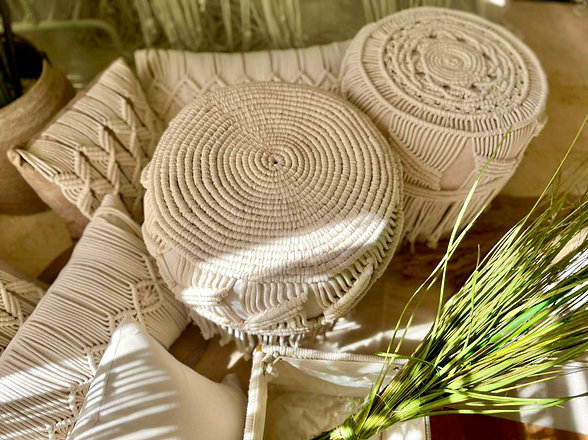 Macramé Ottoman