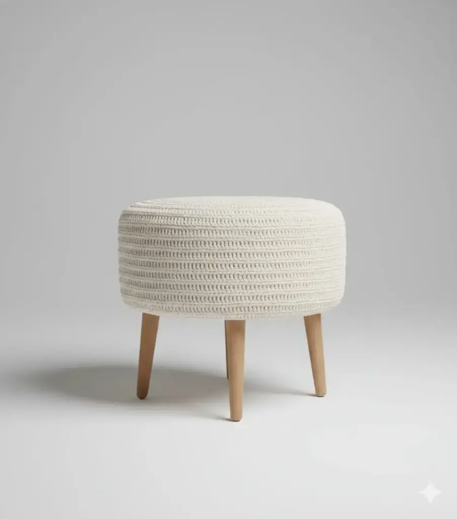 Hand-knitted Ottoman