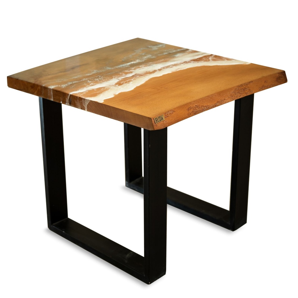 Seascape Wood Side Table 