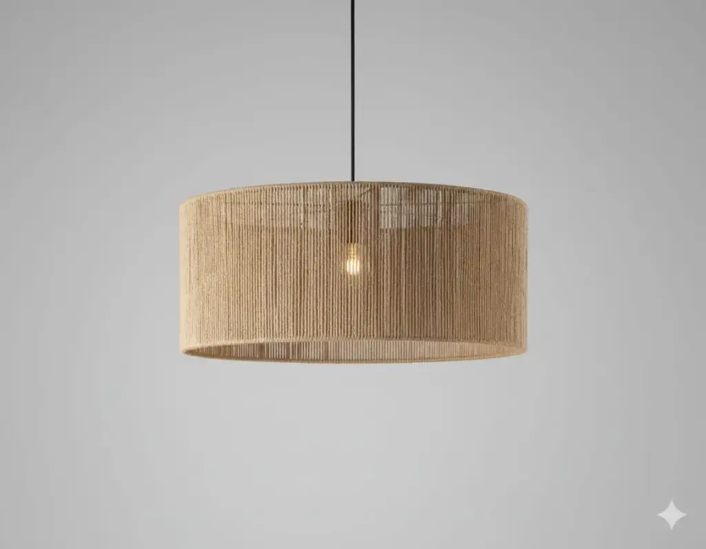 Jute Striped Chandelier