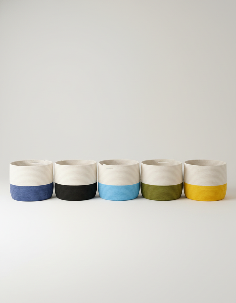 Colored Basket (25 X 20 CM, Dark grey)