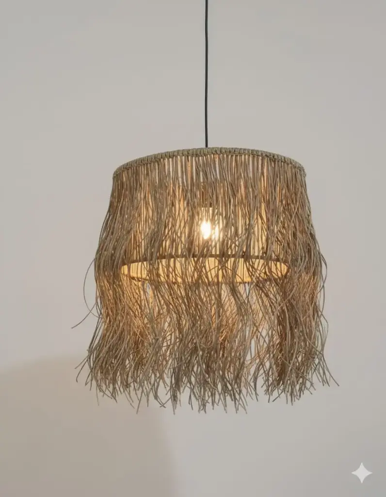 [l000ircR] Ibiza Raffia Chandelier