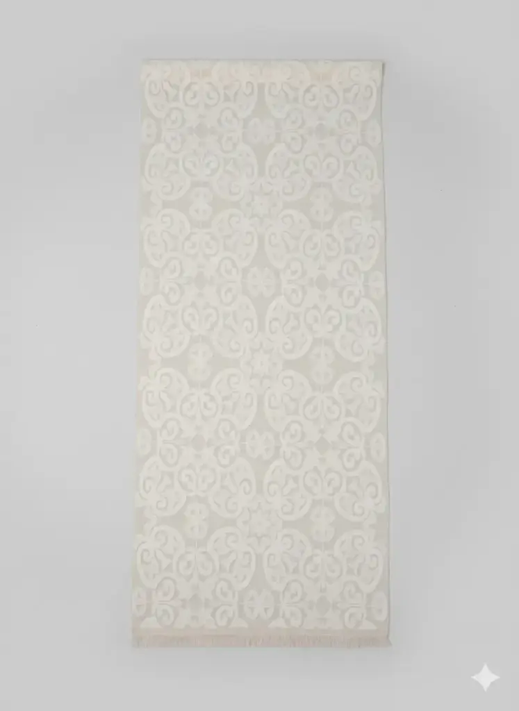 White Arabesque Bed Runner 
