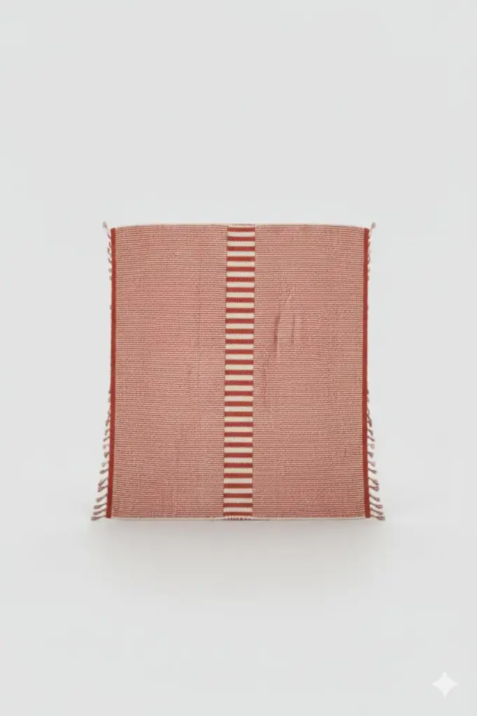 [r000KMB190*330] Kilim Rug (Maroon/ Beige )