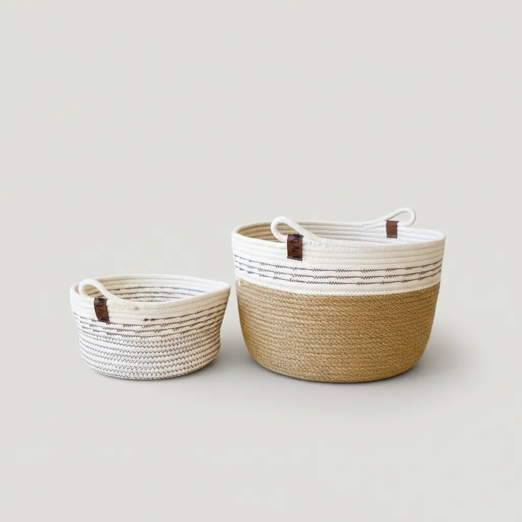 Cotton Basket (with stitches)