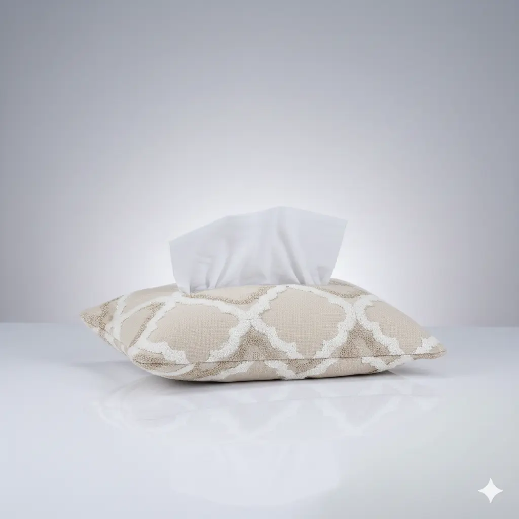Beige Star Tissue Cover