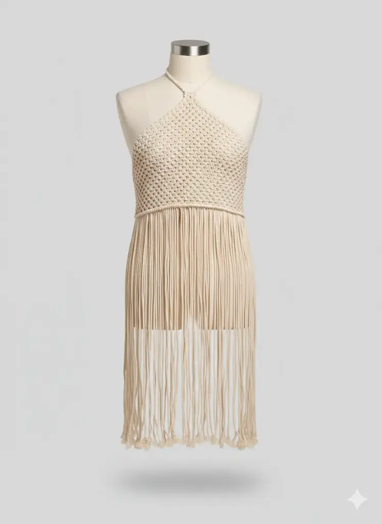 [F000SMT] Squares Macrame Top