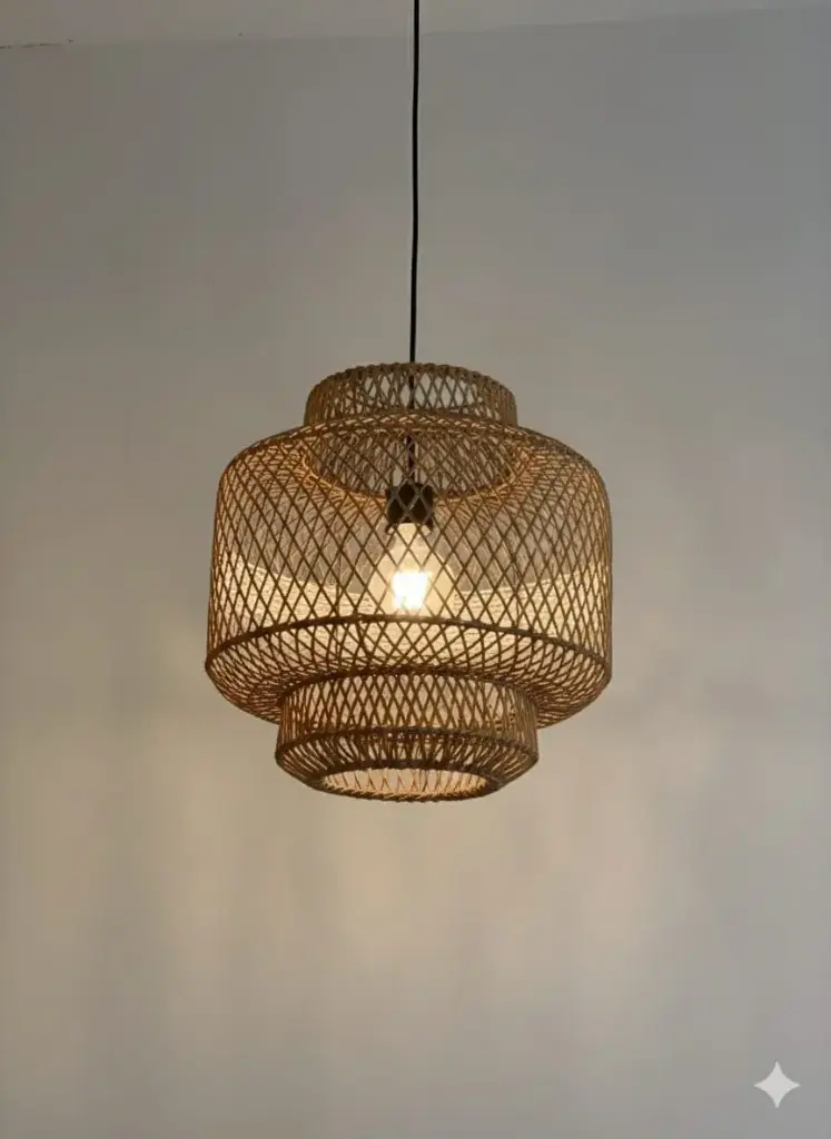 Tiered Bamboo Pendant Lamp
