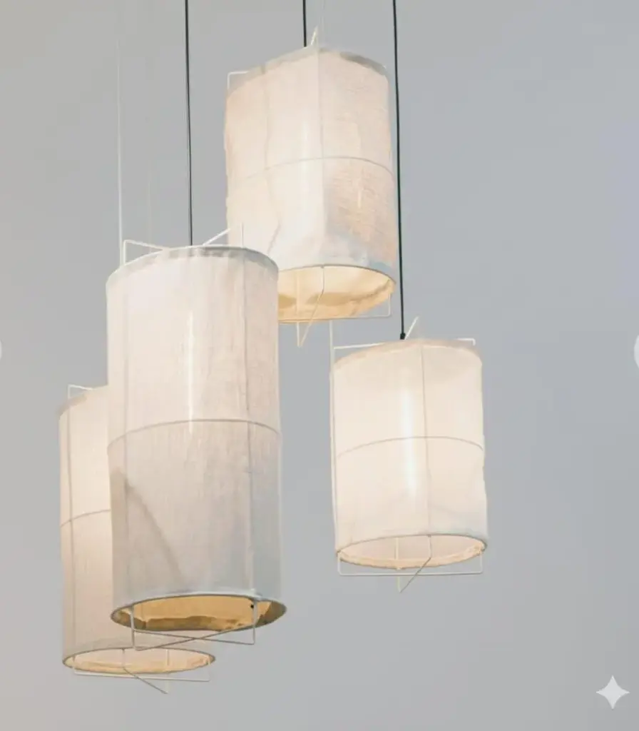 [L0002002] Fabric Cylinder Chandelier (50 cm)
