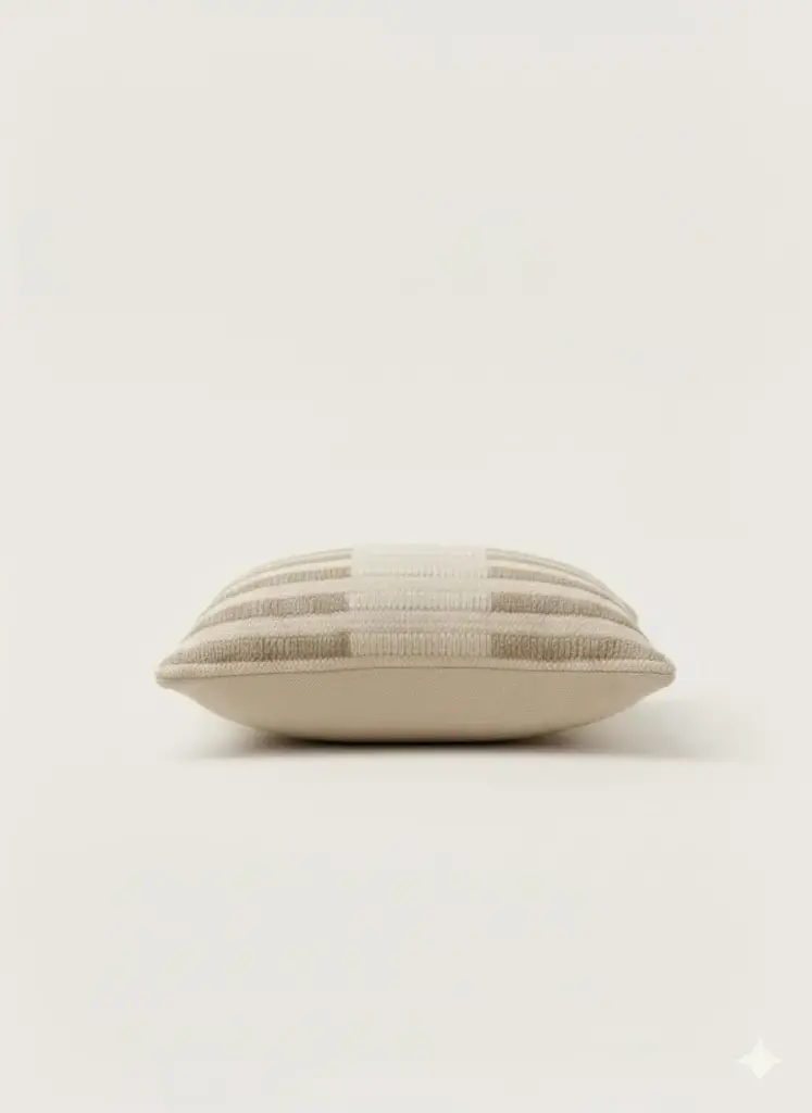 Ivory Horizon Kilim Pouf