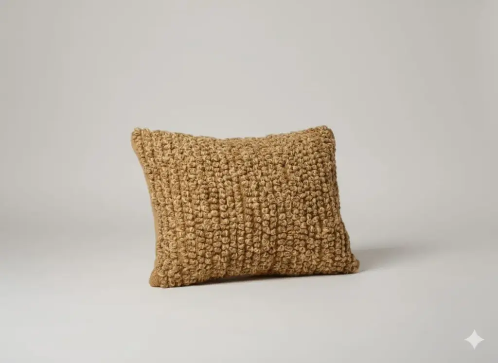 [c000k2jc] Jute Knots Cushion (With)