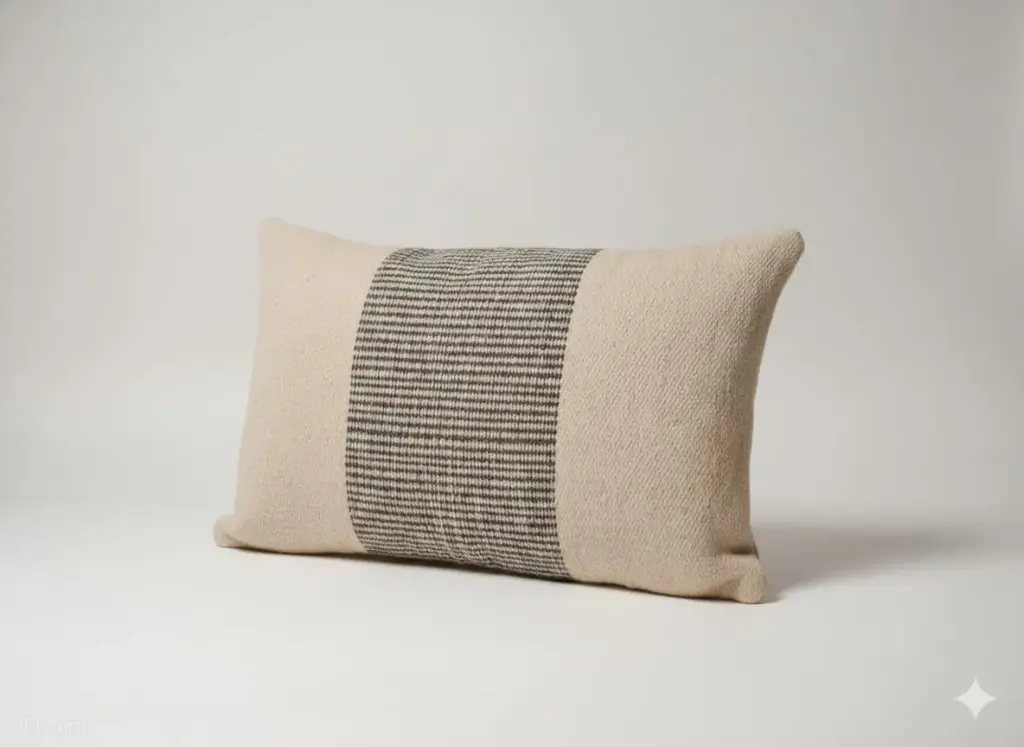 [c000skcw60] Stripped kilim Cushion (With)