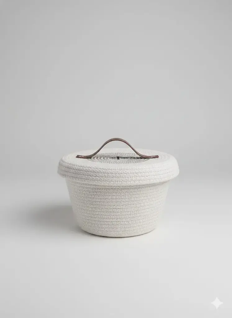 Cotton Basket With Lid 