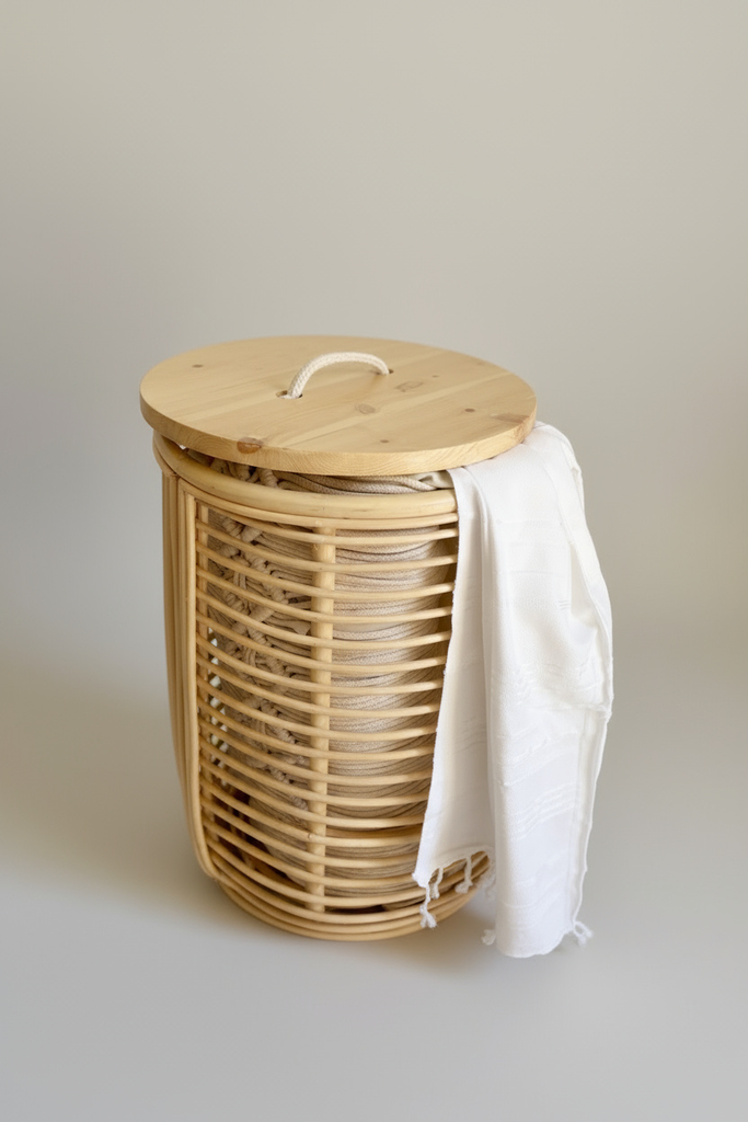 Cylinder Bamboo Basket