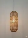 Cylindrical Woven Bamboo Light