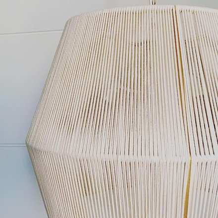 Striped cone chandelier