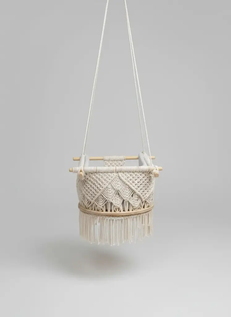 Baby macramé swing-chair