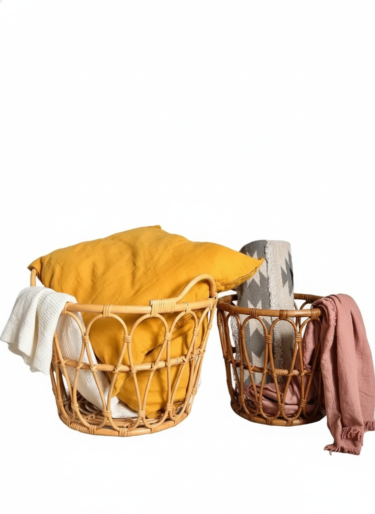 [b00030cb55x40br] Bamboo basket (55x40cm, brown)