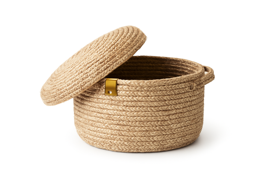 Jute Basket with lid