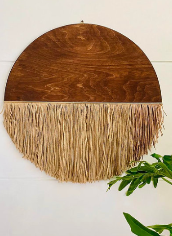 Boho wooden wall-plate