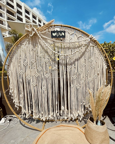 Macrame backdrop