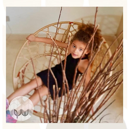 [hf0003mf] Wide Macrame Chair-fiber rope