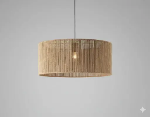 Jute Striped Chandelier