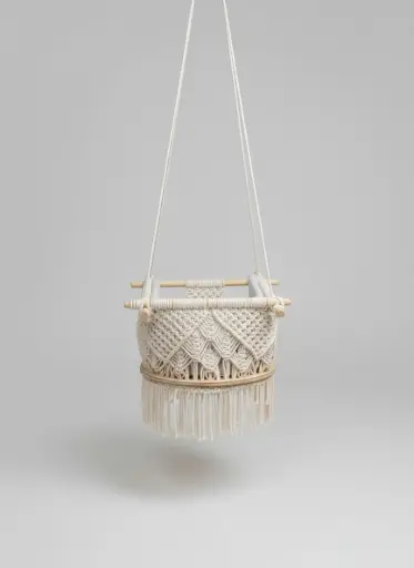[s00011mc] Baby macramé swing-chair