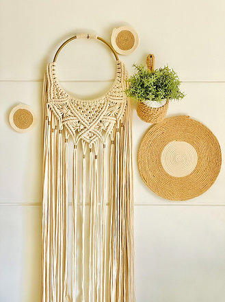 Set of boho Wall Plates