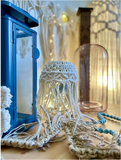 Macrame jar