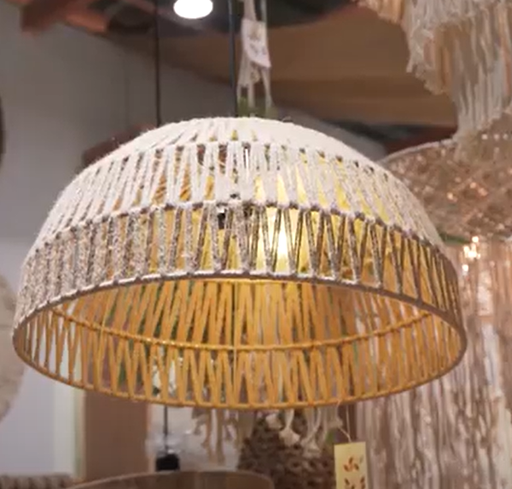 Half-circle Jute Lampshade