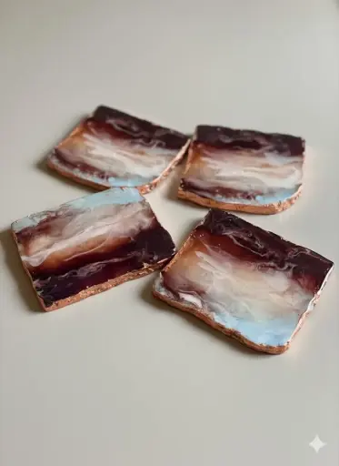 Agate Coasters set of 4