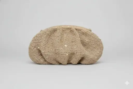 [2000Gh10034] POU Raffia Clutch