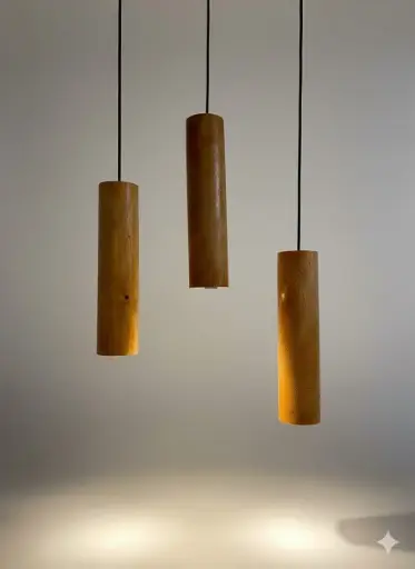 [2400007] Cylinder Wood Lighting Unit