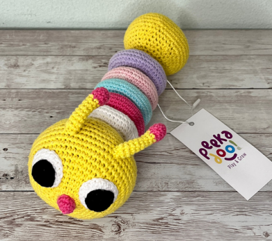 [2500ST004] WIGGLE THE CATERPILLAR STACKING TOY