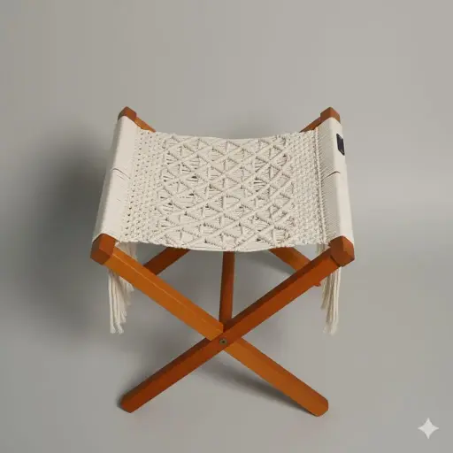 [hf00019mc] Macramé Luggage Rack