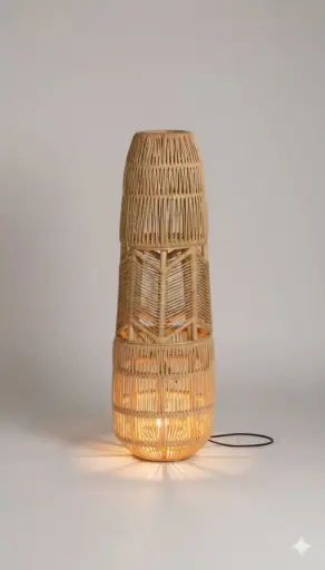 [1200114] Bamboo Floor-Lamp