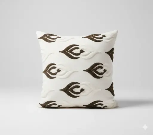 [2900c122] Islamic Leaf Pattern Cushion - Cover
