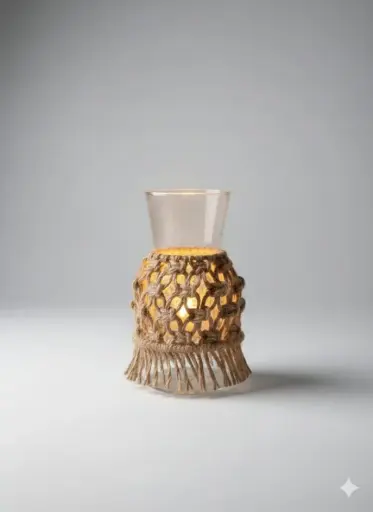 [r000102] Macramé Mumluk - Jute