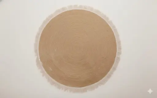 Circle Jute Rug with strings