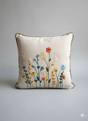 [3300fc1] Floral Cushion