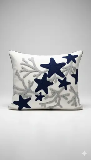 [2900205CS] Coral-Stars Cushion - Cover 