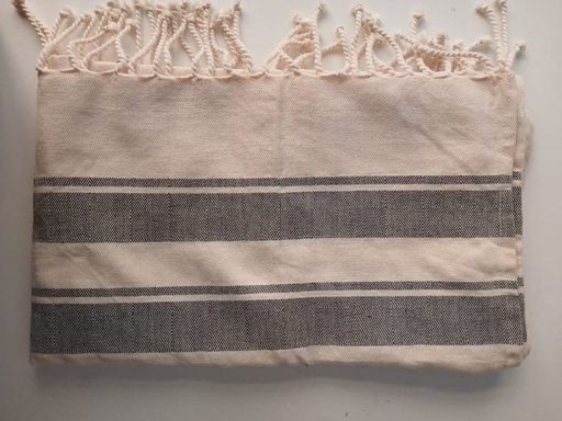 [Ha000R0G1] Grey Stripped Calm Blanket 