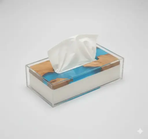 Wood Tissue Box