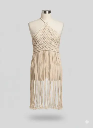 [F000SMT] Squares Macrame Top