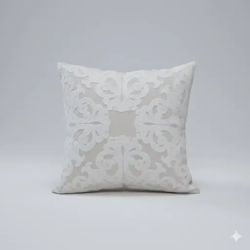 [4300WRCC44] White Royal Cushion
