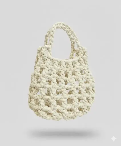 [f000nch] Net Crochet Handbag